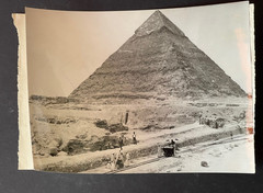 Original 1954 Photo Discovery Boat Khéops Pyramid Egypt Vintage Photo Print